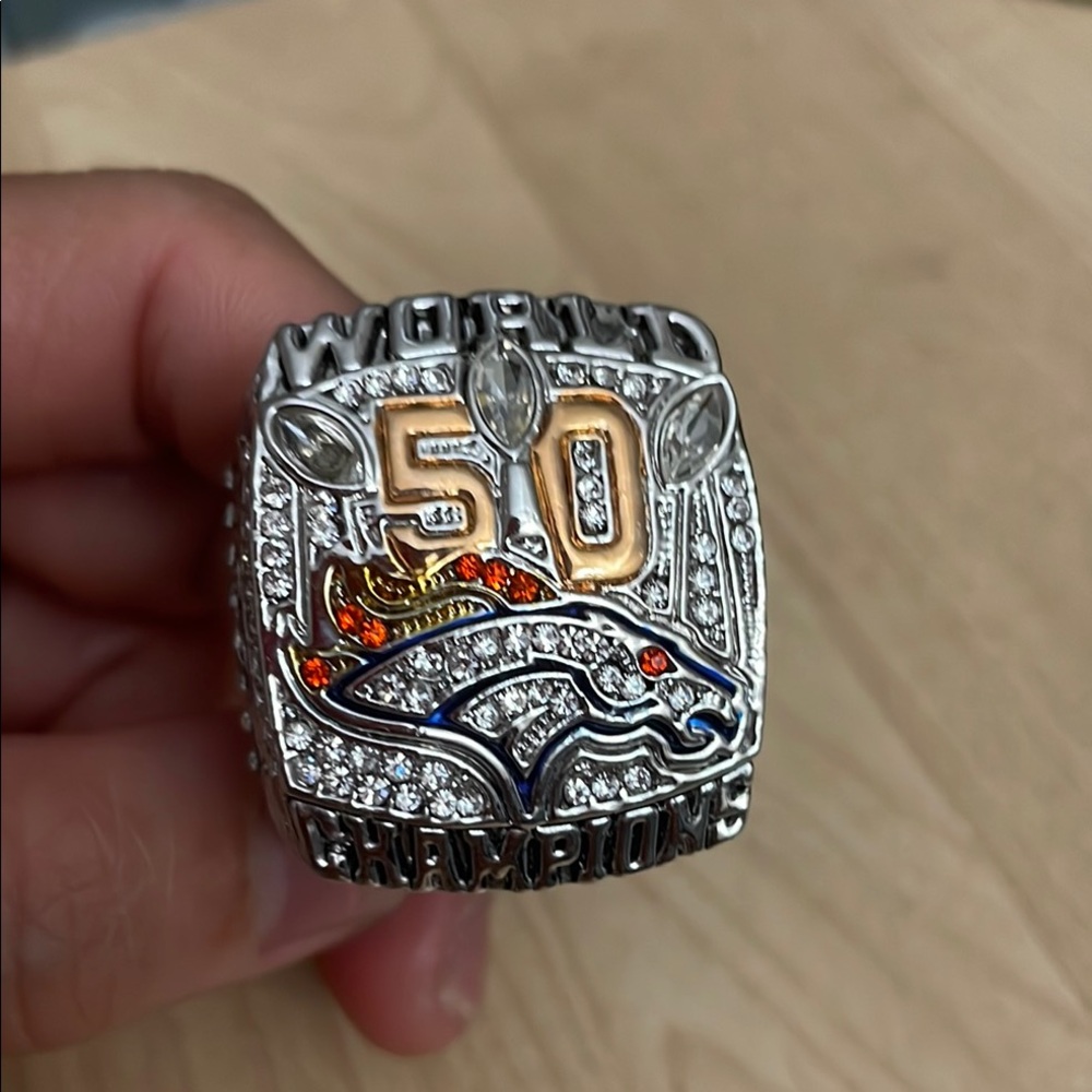 Silver Broncos World Championship ring.